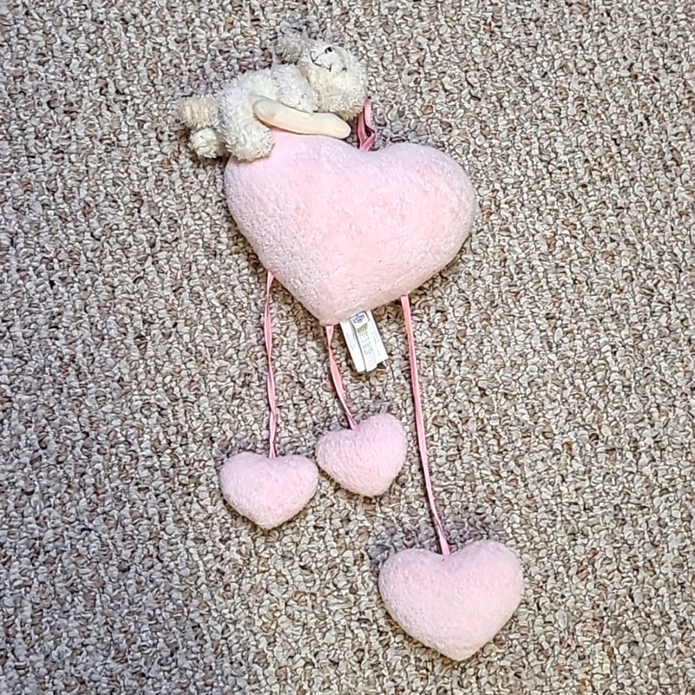 Pottery Barn Kids Dog on pink heart crib mobile